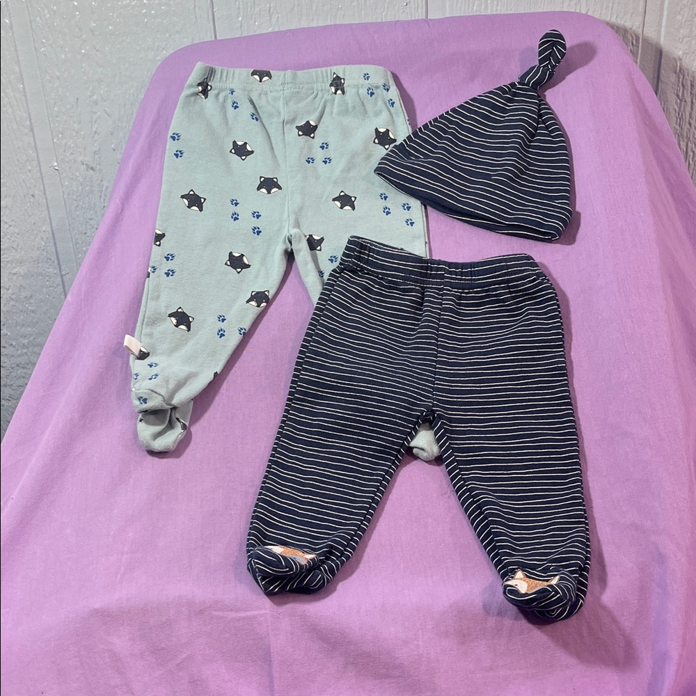 5 for $10 💜 Fox Pants Size 3-6 Months